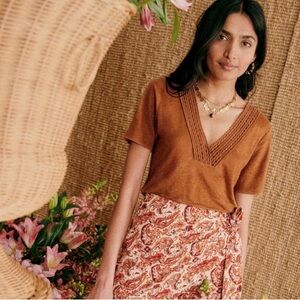 Sézane Braided T-Shirt Terracotta
